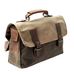 Classic Canvas Bag with Robust Stitching and Subtle Isolated on Transparent Background