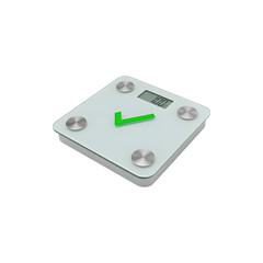 Digital scale with green checkmark