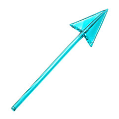 Contemporary Arrow with Streamlined Lines in Vibran Isolated on Transparent Background