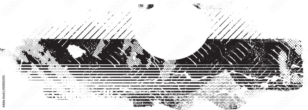 Poster Grunge textured banner with rough edges. Speckled texture. Overlay grunge texture . Simply place texture over any object to create grunge effect . Banner with scratched surface for your design. 
