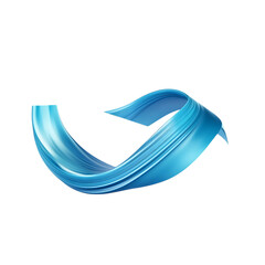 Modern Arrow with Dynamic Curves in Vivid Cerulean Isolated on Transparent Background