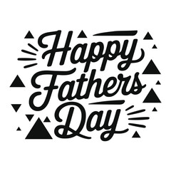 Vintage Father's Day Typography – Black & White Geometric Design