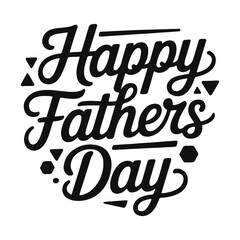 Retro Calligraphy Father's Day Typography – Black & White Hand Lettering