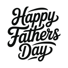 Elegant Father's Day Script – Black & White Hand-Drawn Lettering