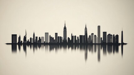 Fototapeta premium city symbol silhouette 2d graphics 