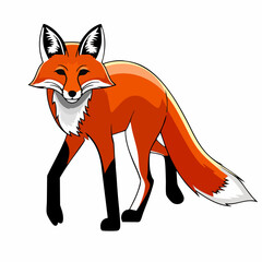 Fototapeta premium Red Fox Vector IllustrationVector image