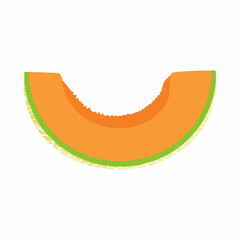 Cantaloupe Melon Slice Vector IllustrationVector image