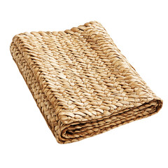Contemporary Woven Straw Mat with a Sleek Design Isolated on Transparent Background