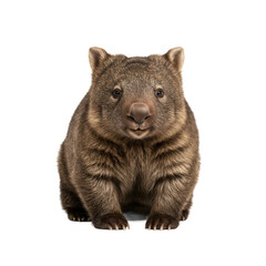 Wombat Sitting and Looking Forward
