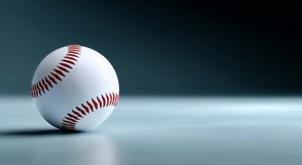 Baseball Rolling on a Smooth Surface in a Dimly Lit Environment at Dusk
