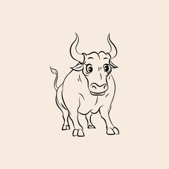 Buffalo icon flat vector design. 