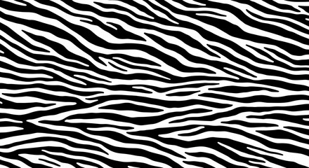 Zebra print pattern in black and white for design use  