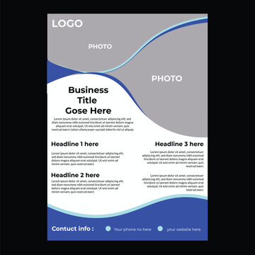 Minimal blue business flayer for business promotion