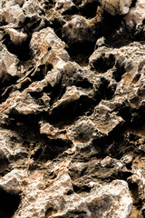 Abstract stone background, bizarre shape and texture. Close-up