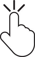 Hand click cursor icon mouse sign. Pointer illustration  symbol. 