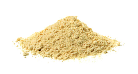 Superfood. Pile of wasabi powder isolated on white