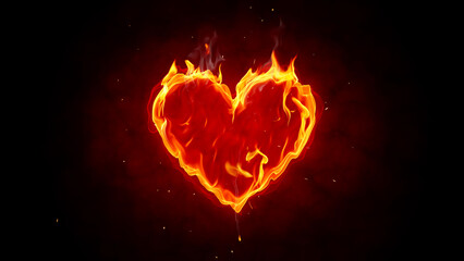 Heart on fire