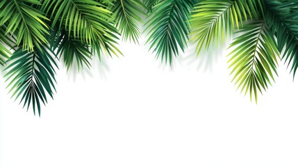 A neutral background showcases the complex patterns of light and shadow created by tropical leaves