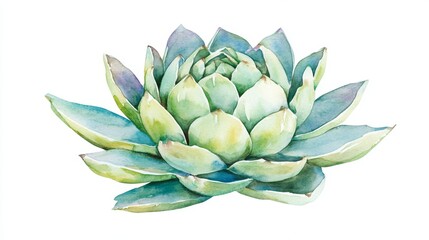 Fototapeta premium An artichoke head is depicted in a meticulously hand-drawn illustration