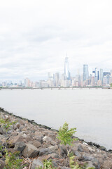 Liberty State Park with Statue of Liberty, Ellis Island, and Green Ring in Jersey City, New Jersey