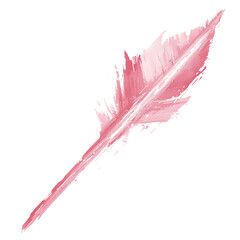 Artistic Arrow with Freeform Strokes in Blush Pink Isolated on Transparent Background