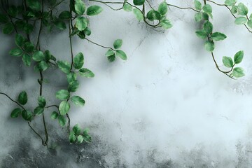 Lush green vine is growing up the side of a building, its leaves reaching towards the sky. The vine is thick and full, with many branches and leaves. The leaves are a vibrant shade of green