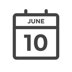 June 10 Calendar Day or Calender Date Deadline or Appointment