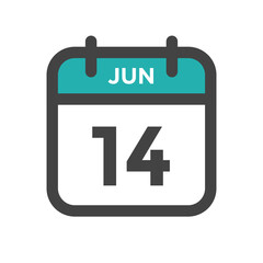 June 14 Calendar Day or Calender Date Deadline or Appointment