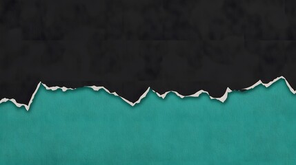 Torn Black and Teal Paper Texture Abstract Background