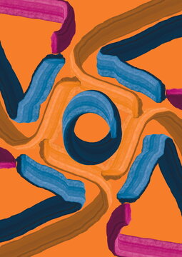 Abstract art, Blue's Nest, Background