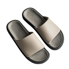 Minimalist Slipon Sandals with a Clean Modern Design Isolated on Transparent Background