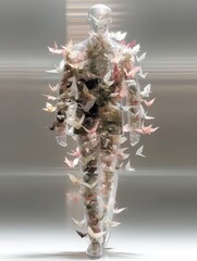 Glass Man Walking, Origami Birds, Studio, Hope