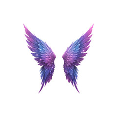 Fototapeta premium Purple and pink ombré wings with sparkling effect – fantasy, pride, or magical creature