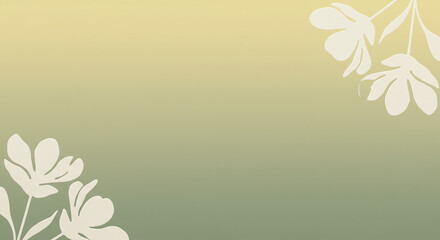 Obraz premium Floral corner with gradient background