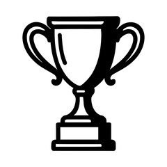 Simple Black and White Champion Cup Trophy Icon