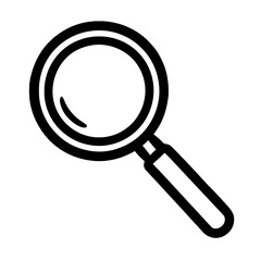 Simple Magnifying Glass Outline Icon for Search