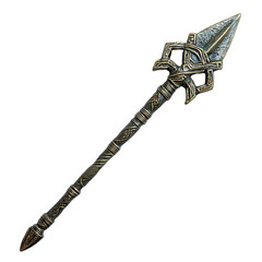A Bronze Arrow with Celtic Torcs Ancient Chieftain Isolated on Transparent Background