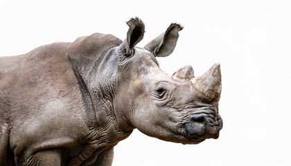 Fototapeta premium rhinoceros isolated white background