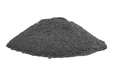 Pile of asphalt isolated on white