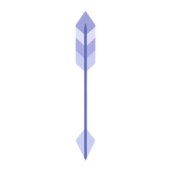 Minimal Arrow with a Refined Balanced Structure Isolated on Transparent Background