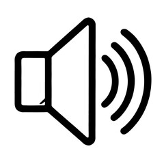 Audio Volume Speaker Outline Icon for Sound Control
