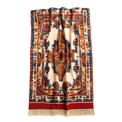 Luxurious Beach Towel with Expansive Orate Pattern Isolated on Transparent Background