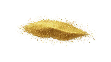 Golden Sand Pile Isolated on Transparent Background