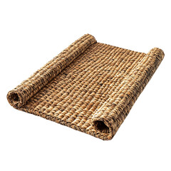 Modern Eco Straw Mat with a Sleek Natural Texture Isolated on Transparent Background