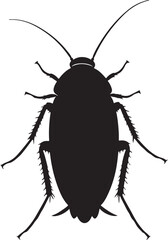 Cockroach Solid Vector Silhouette