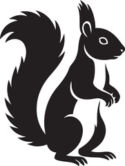Squirrel wildlife silhouette design, Nature themed squirrel black artwork