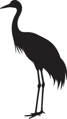 Obraz premium Crane Solid Vector Silhouette