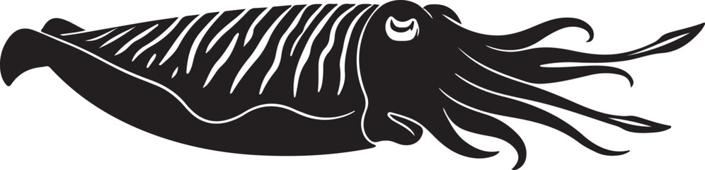 Cuttlefish Solid Vector Silhouette