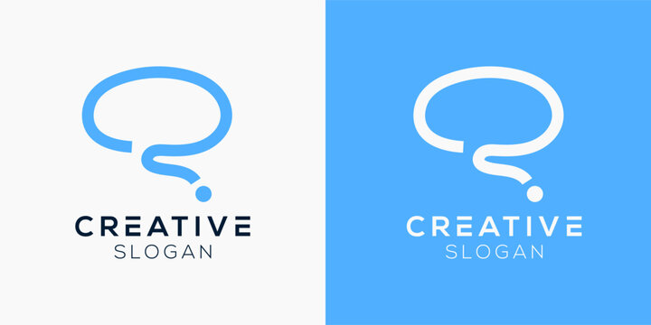 Brain logo design templates. Modern isolated Brain icon symbols for education, intelligence and technology.