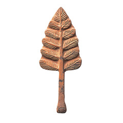 A Terracotta Arrow with Indus Valley Pipal Tree Sym Isolated on Transparent Background
